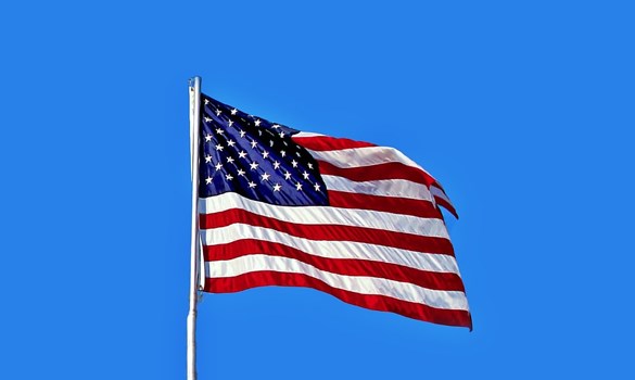 United States of America national flag on a pole